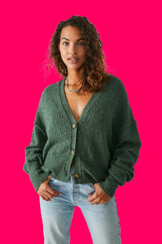 Found My Friend Cardigan - Forest Green